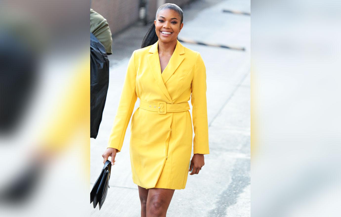 gabrielle union arriving at jimmy kimmel live