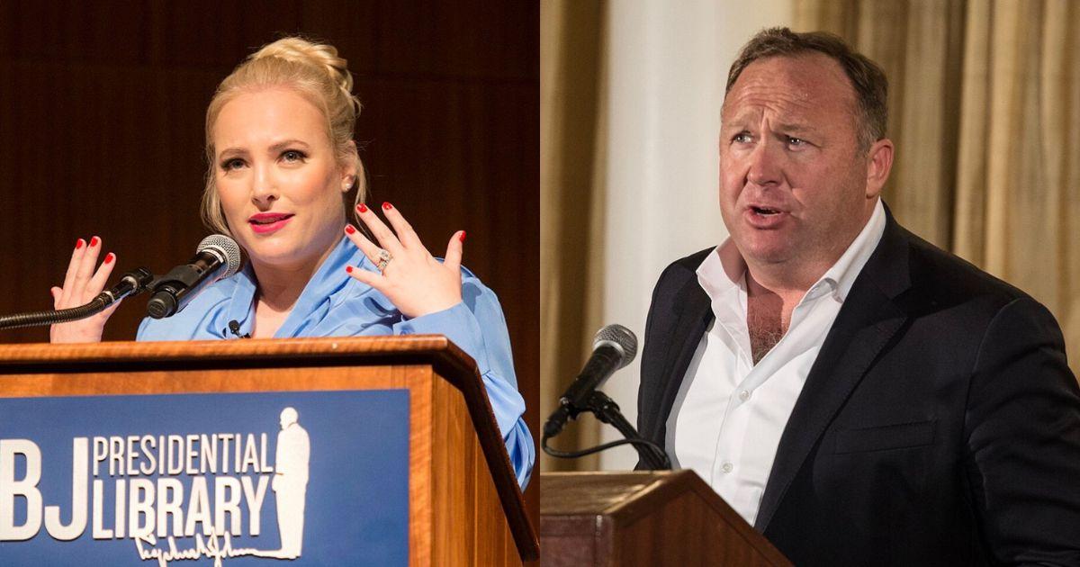 Meghan McCain and Alex Jones.
