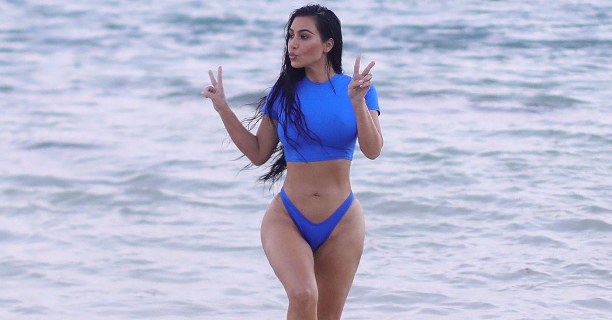 Kim Kardashian models sexy swimwear from her SKIMS line in new