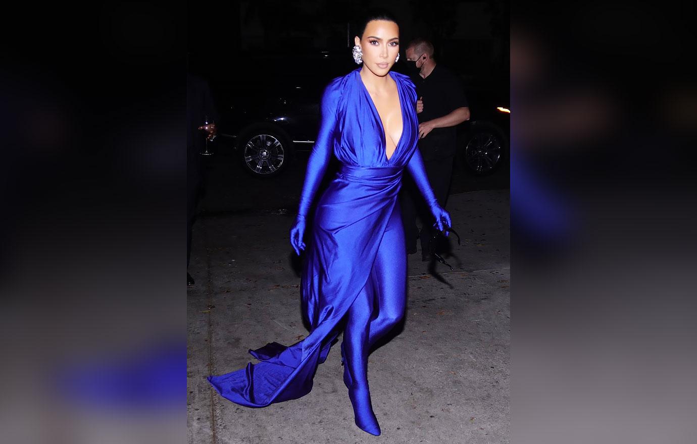 kim kardashian wearing blue
