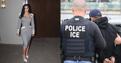 Kim Kardashian-ICE agents detaining a person