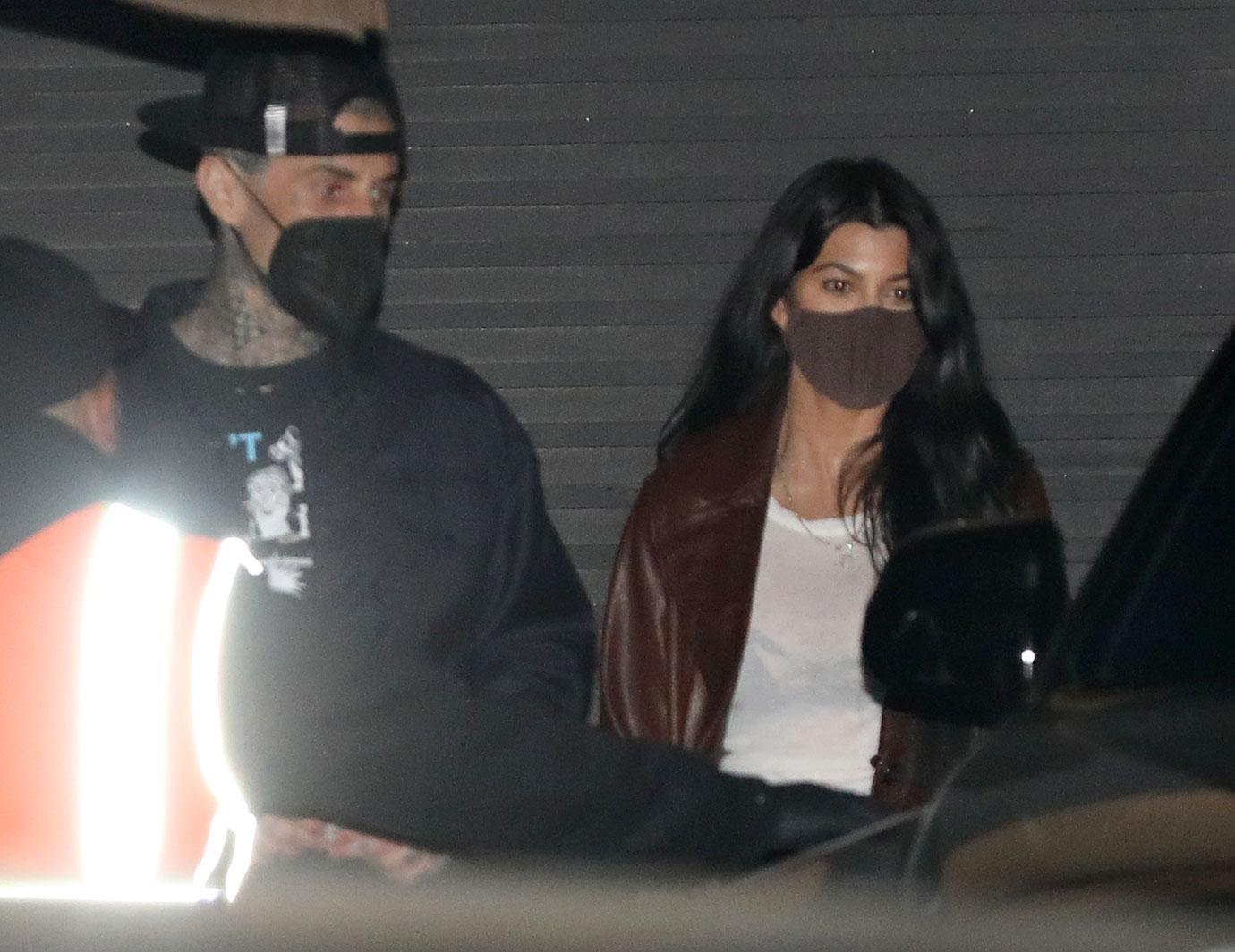 kourtney kardashian and son reign grab dinner with travis barker