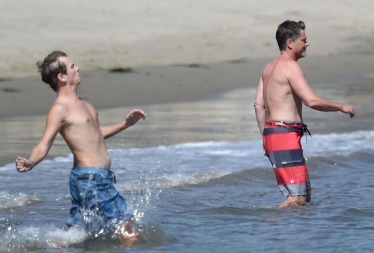 Rob Lowe And Son Matthew Hit The Beach On Easter Weekend Photos 