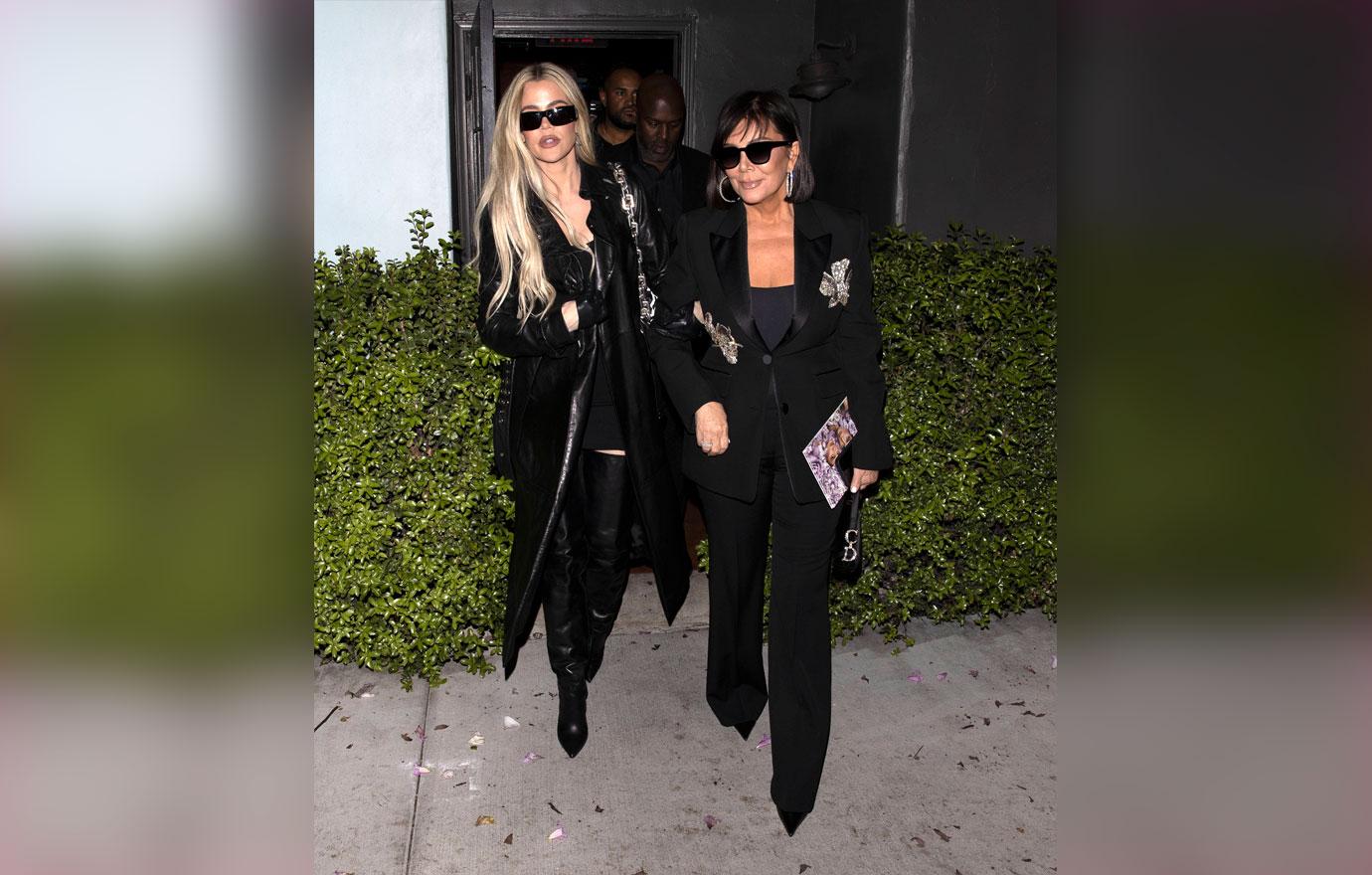 khloe kardashian kris jenner and korey gamble leave dinner together