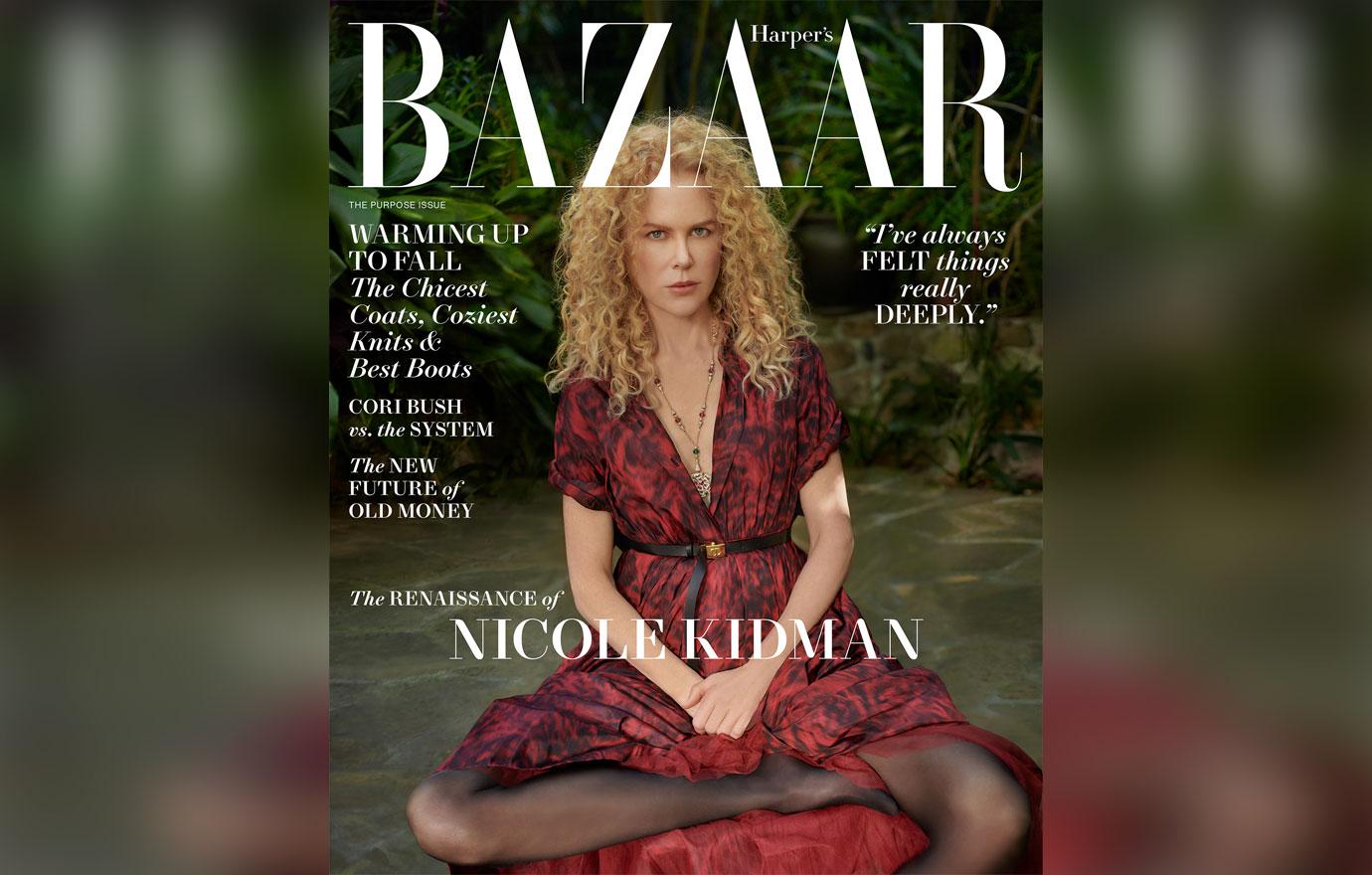 nicole kidman covers harpers bazaars october purpose issue