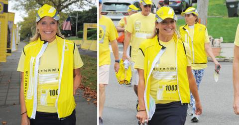 katie couric all set to go during the sixth annual k race in southampton village