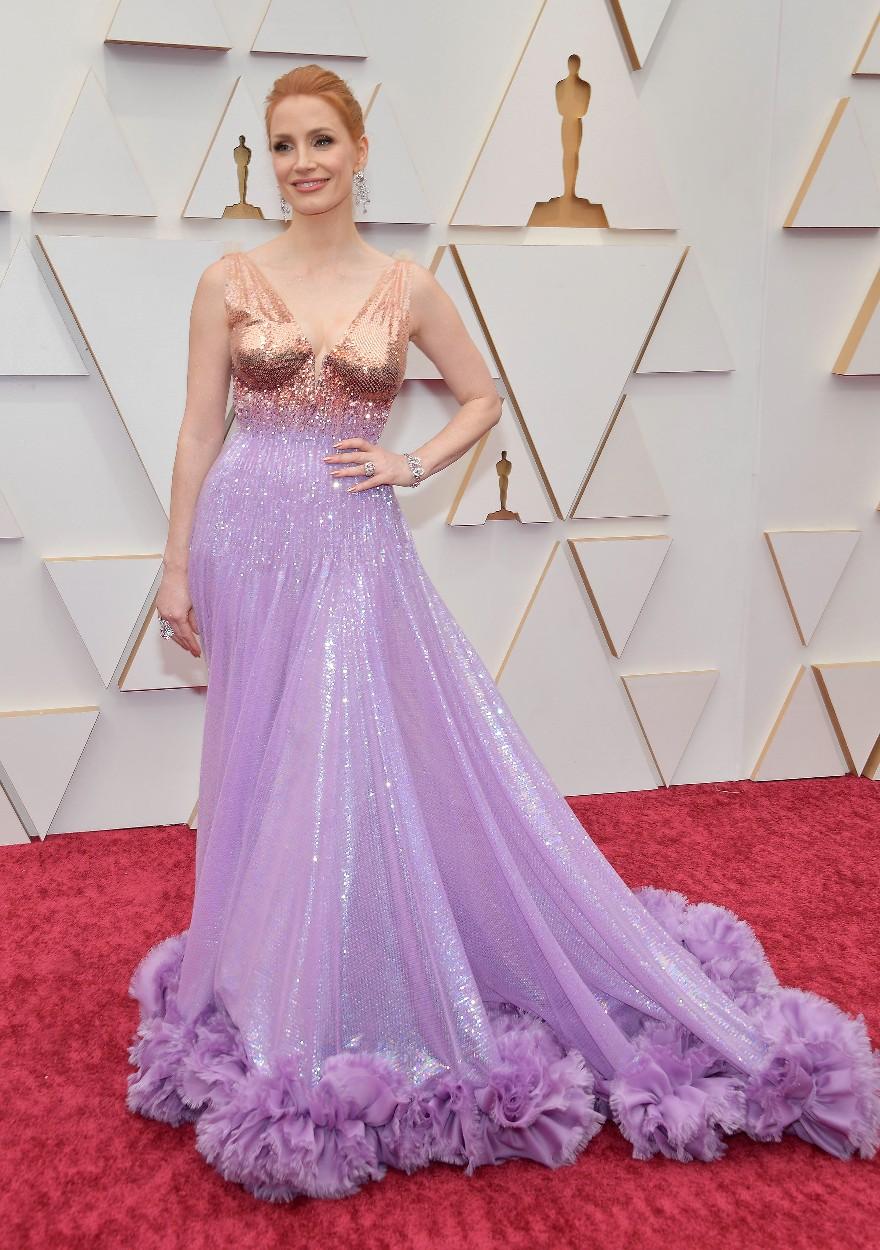 jessica chastain oscars gown