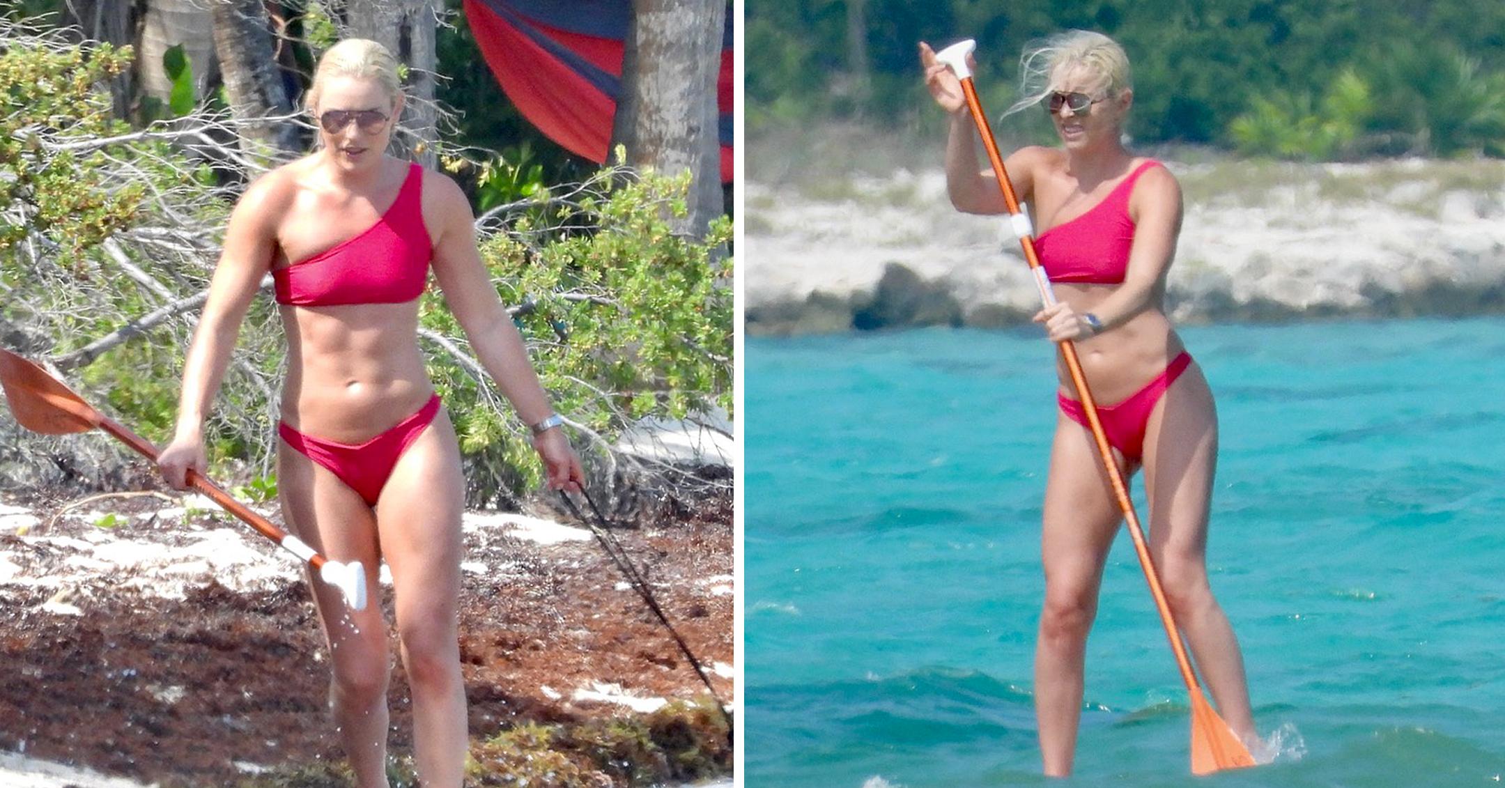 lindsey vonn looks incredible in bright red bikini in mexico