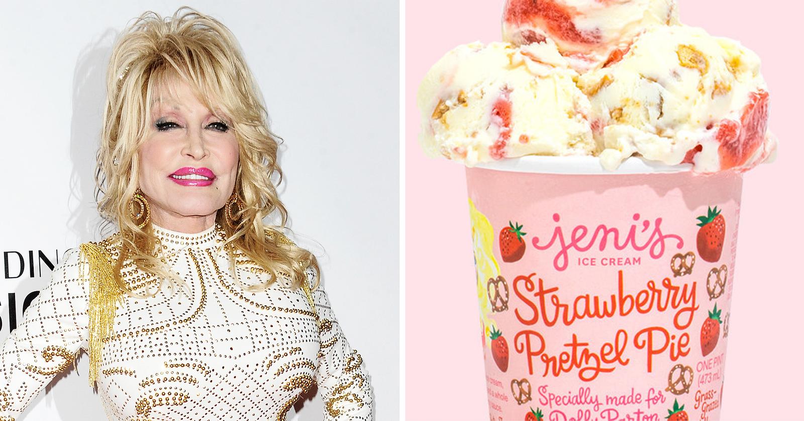 Dolly Parton & Jeni's Ice Cream Rerelease Strawberry Pretzel Pie Flavor