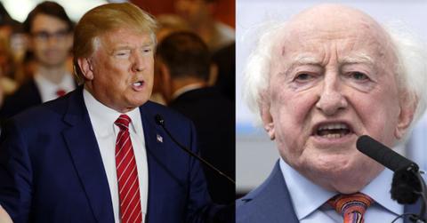 Donald Trump and Michael D Higgins
