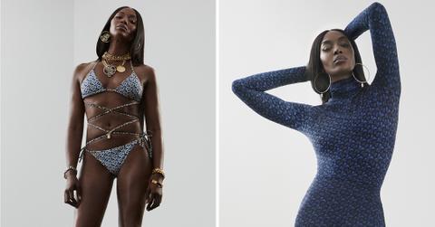 naomi campbell poses for burberry campaign