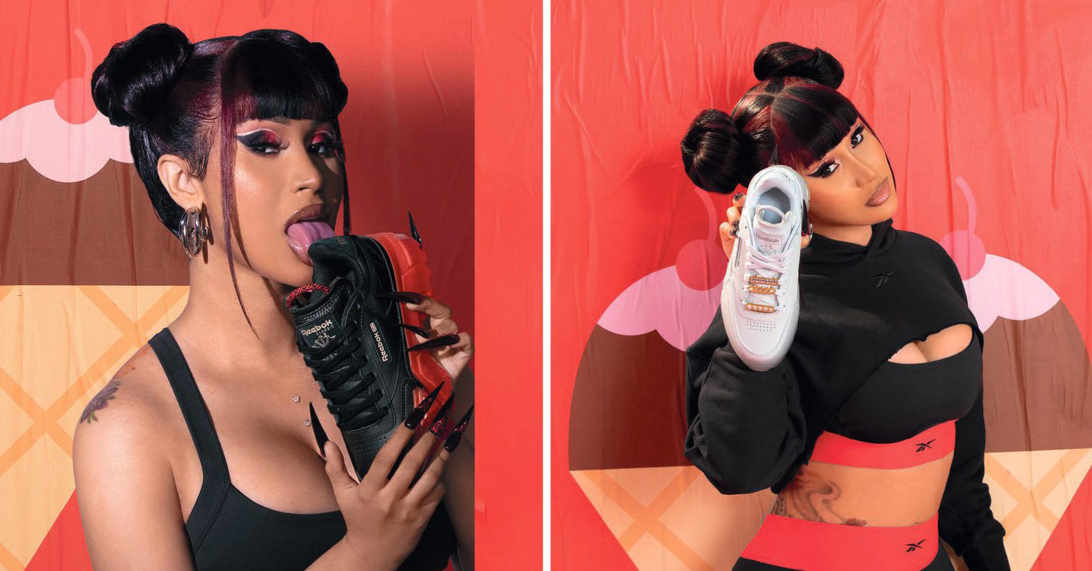 Cardi B Drops a '90s-Inspired Reebok Apparel Collection