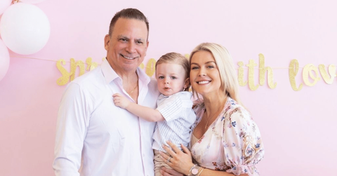Karoline Leavitt with her husband Nicholas Riccio and their son