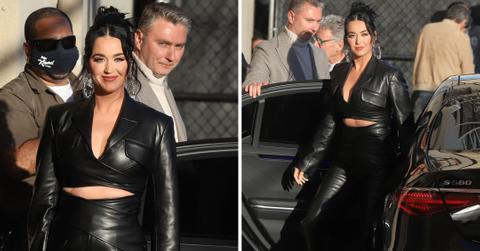 katy perry seen making an appearance to the jimmy kimmel show pp