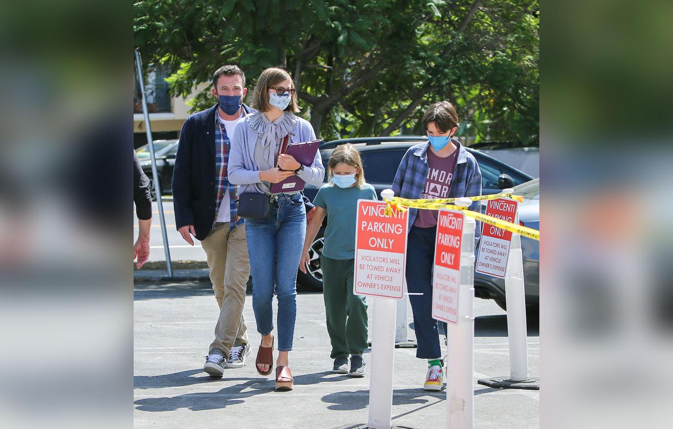 ben affleck seen with children after returning from cannes