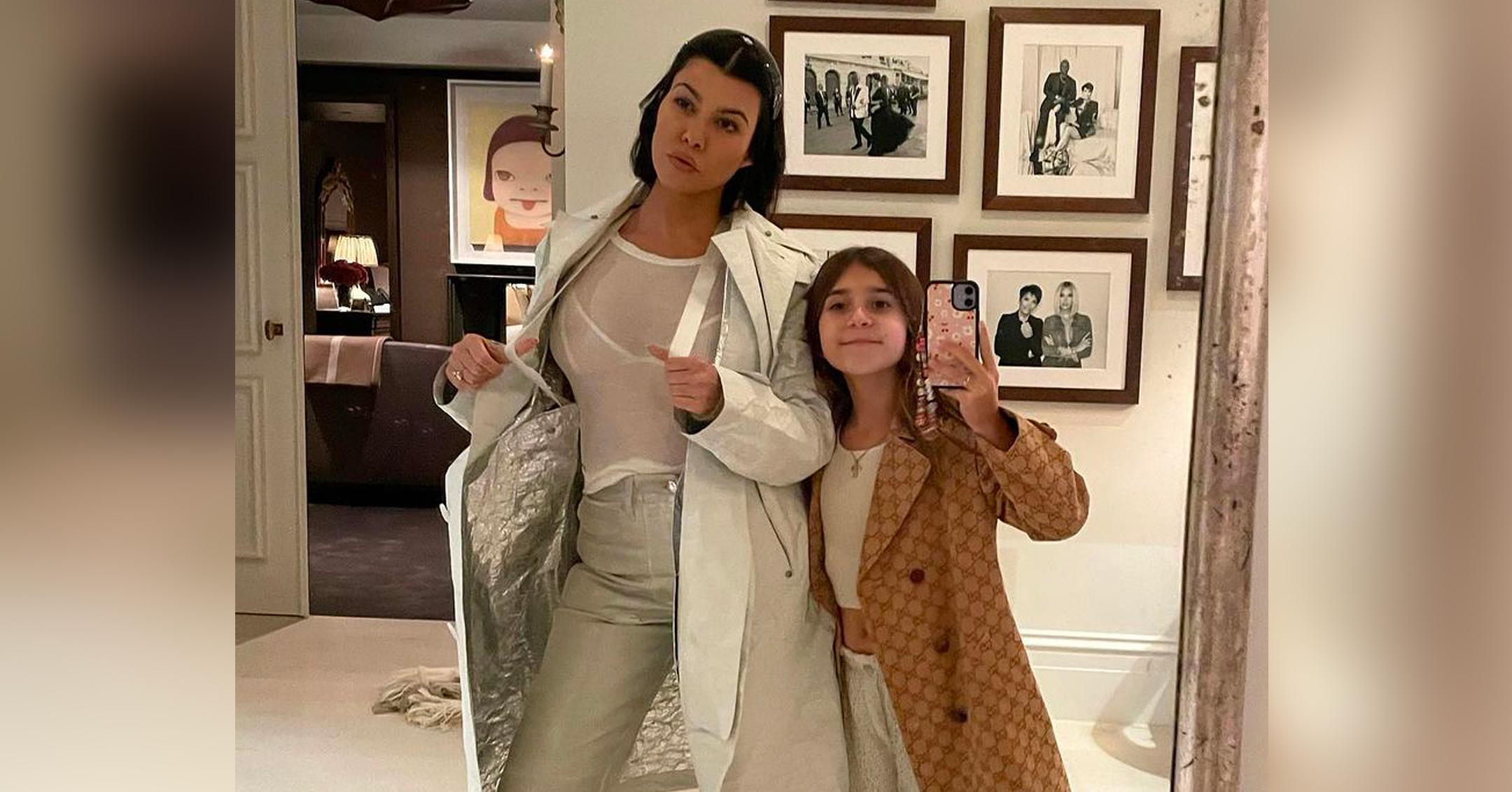 kourtney kardashian daughter penelope matching outfits tiktok