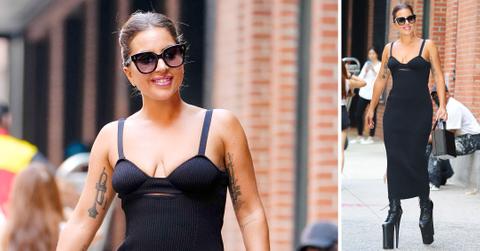 lady gaga exits a studio in new york