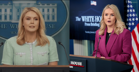 Karoline Leavitt continues to maintain a bold and aggressive style with the press