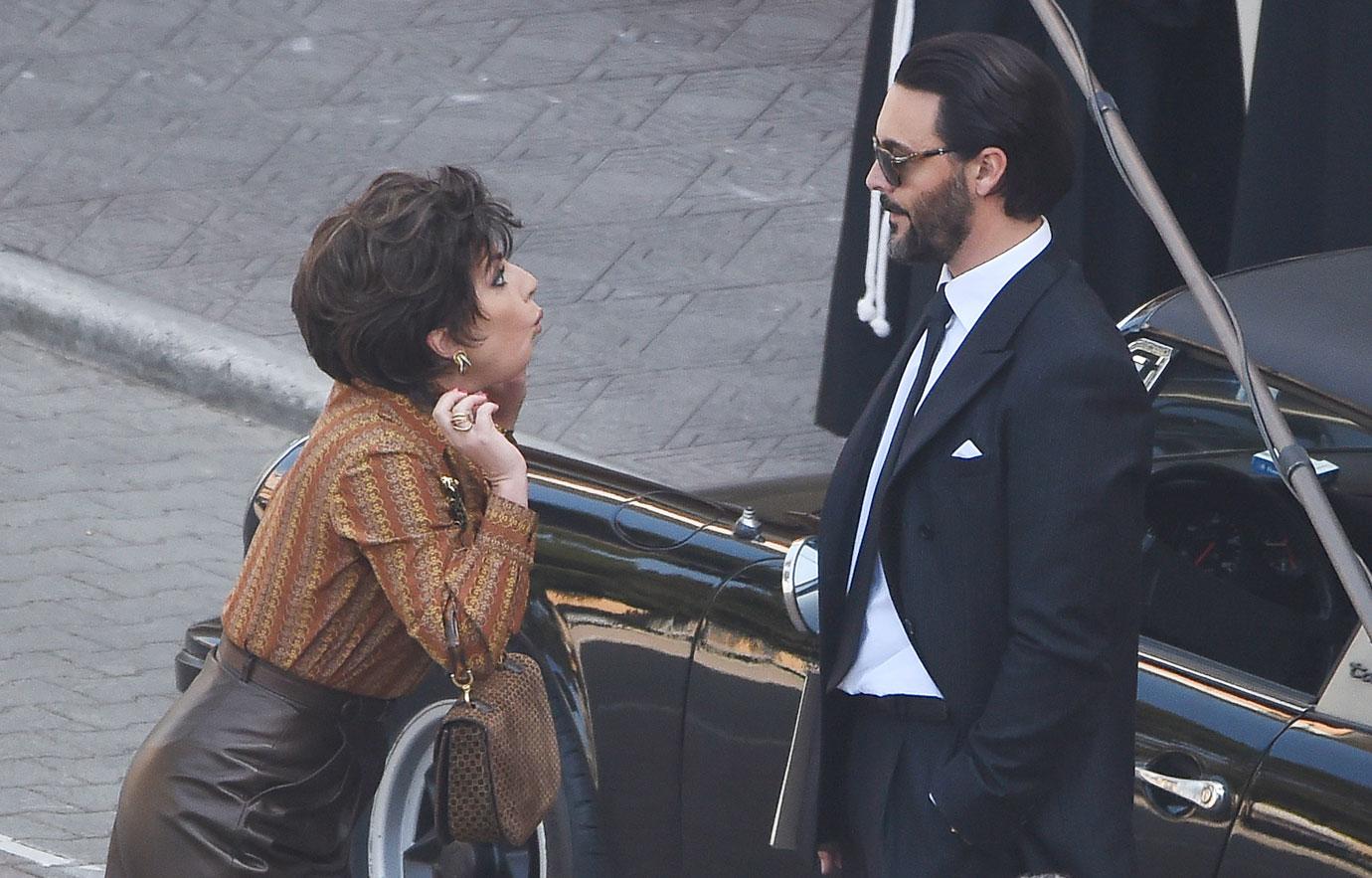 Lady Gaga And John Huston Film 'House Of Gucci' Photos