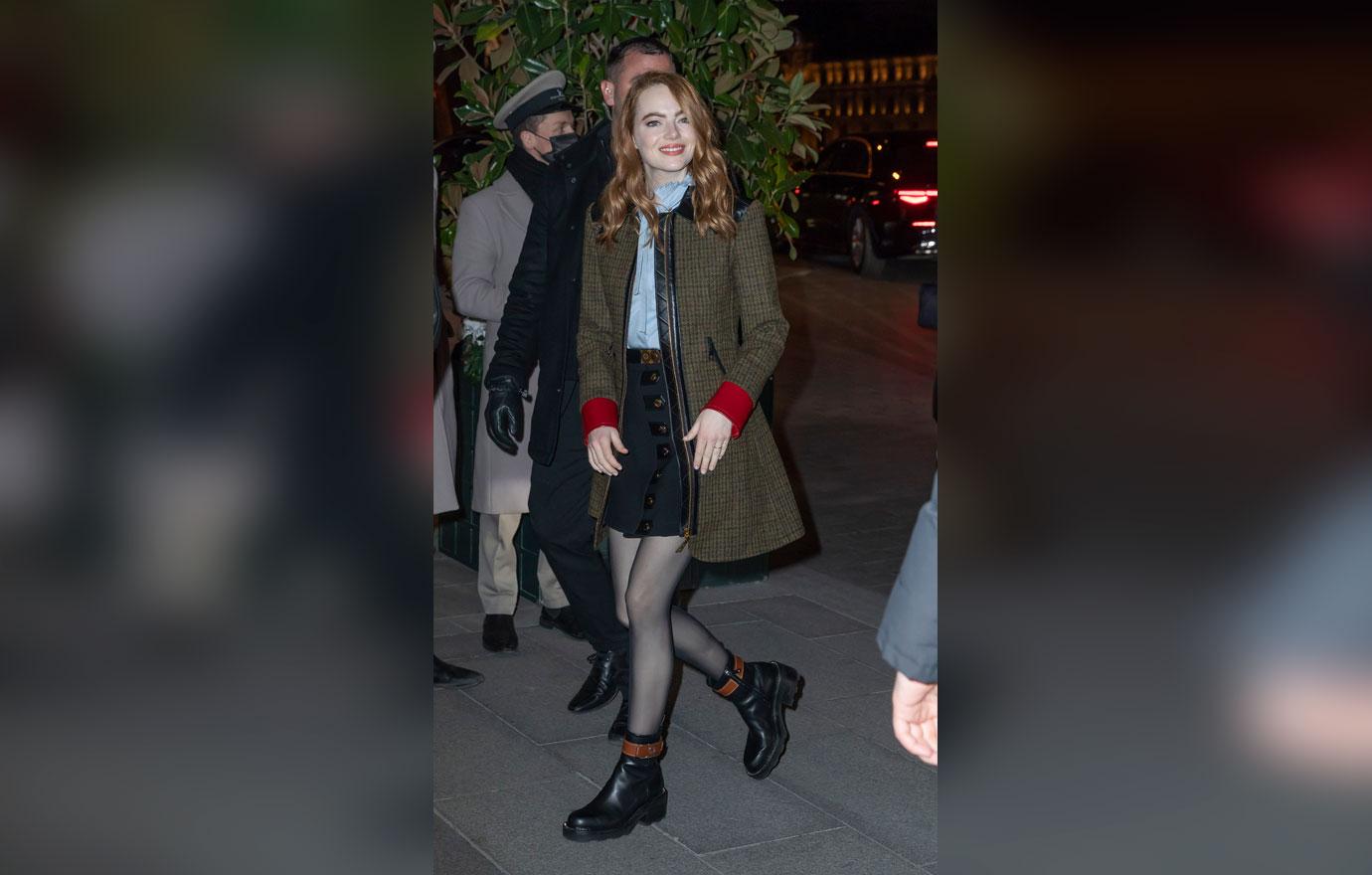 Emma Stone, Husband Dave McCary Have Rare Outing in Paris: Photos