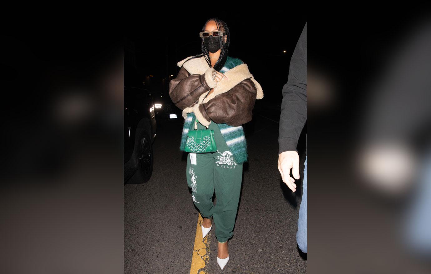 rihanna stylish while leaving giorgio baldi