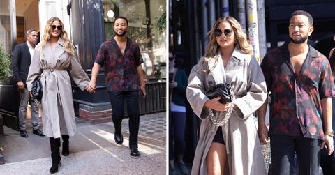 chrissy teigen and john legend sighting in downtown manhattan