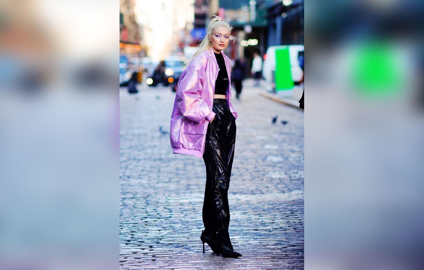 gigi hadid on location for maybelline in new york