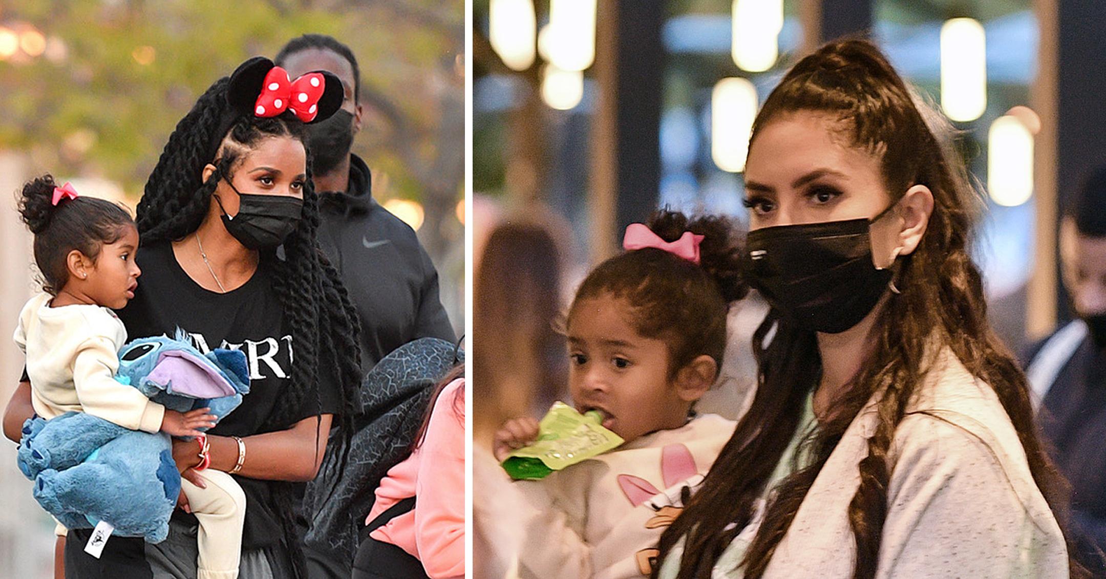 Vanessa Bryant enjoys a day at Disneyland with her daughters Natalia,  Bianka, and Capri