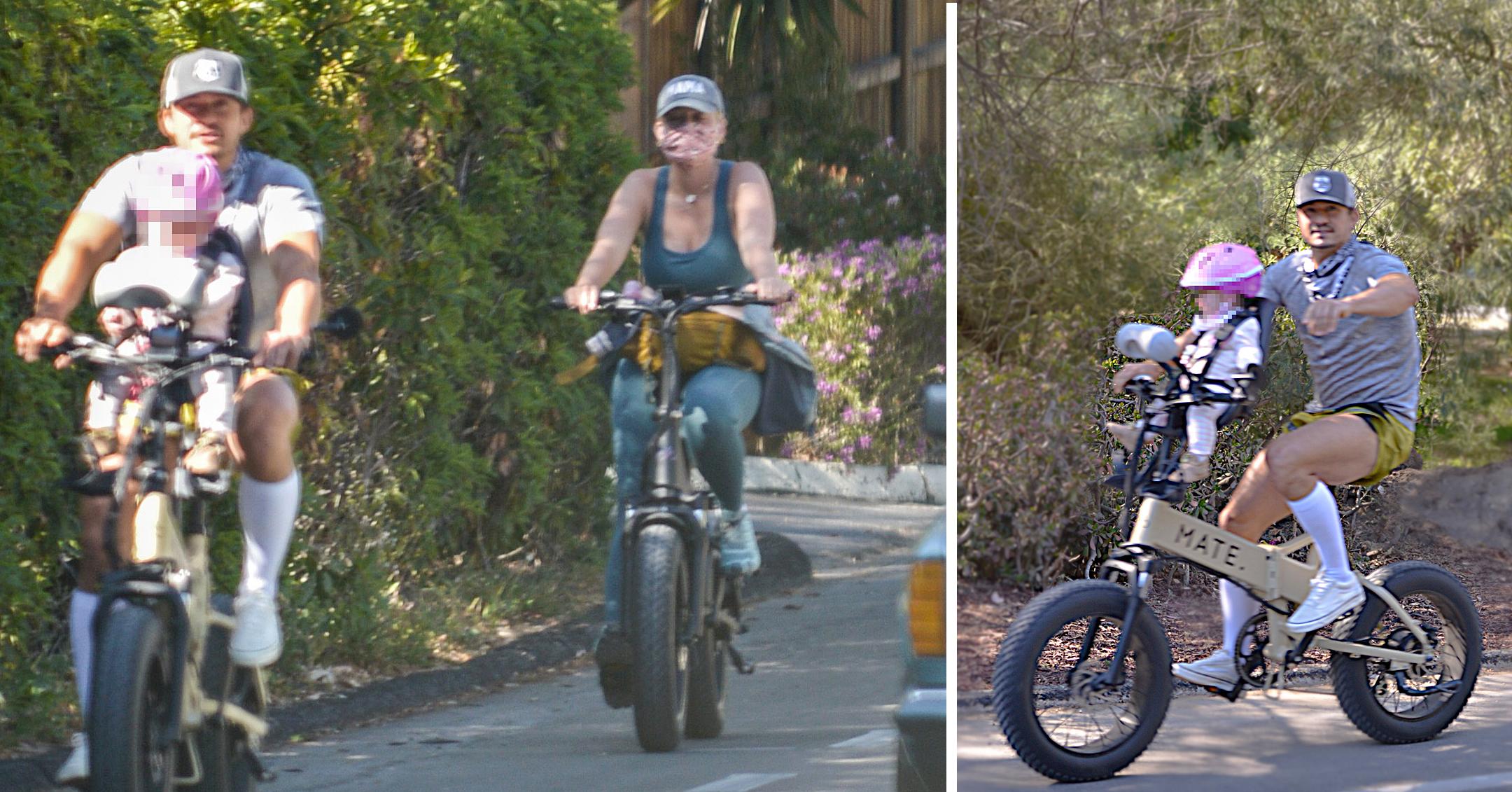 Katy Perry And Orlando Bloom Take Daughter Daisy On A Bike Ride Photos