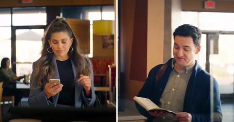ben savage danielle fishel reunite rom com panera ad mh