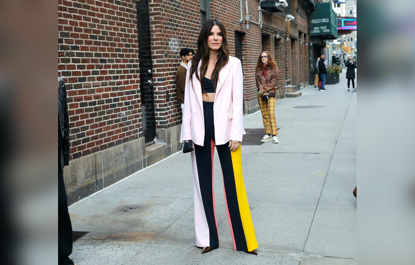 sandra bullock at colbert