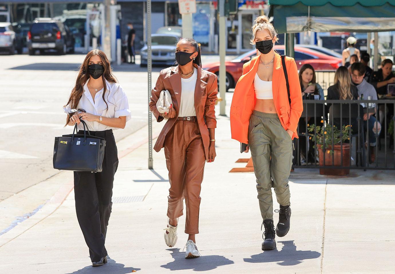 supermodels sara sampaios jasmine tookes and josephine skriver head to lunch in la