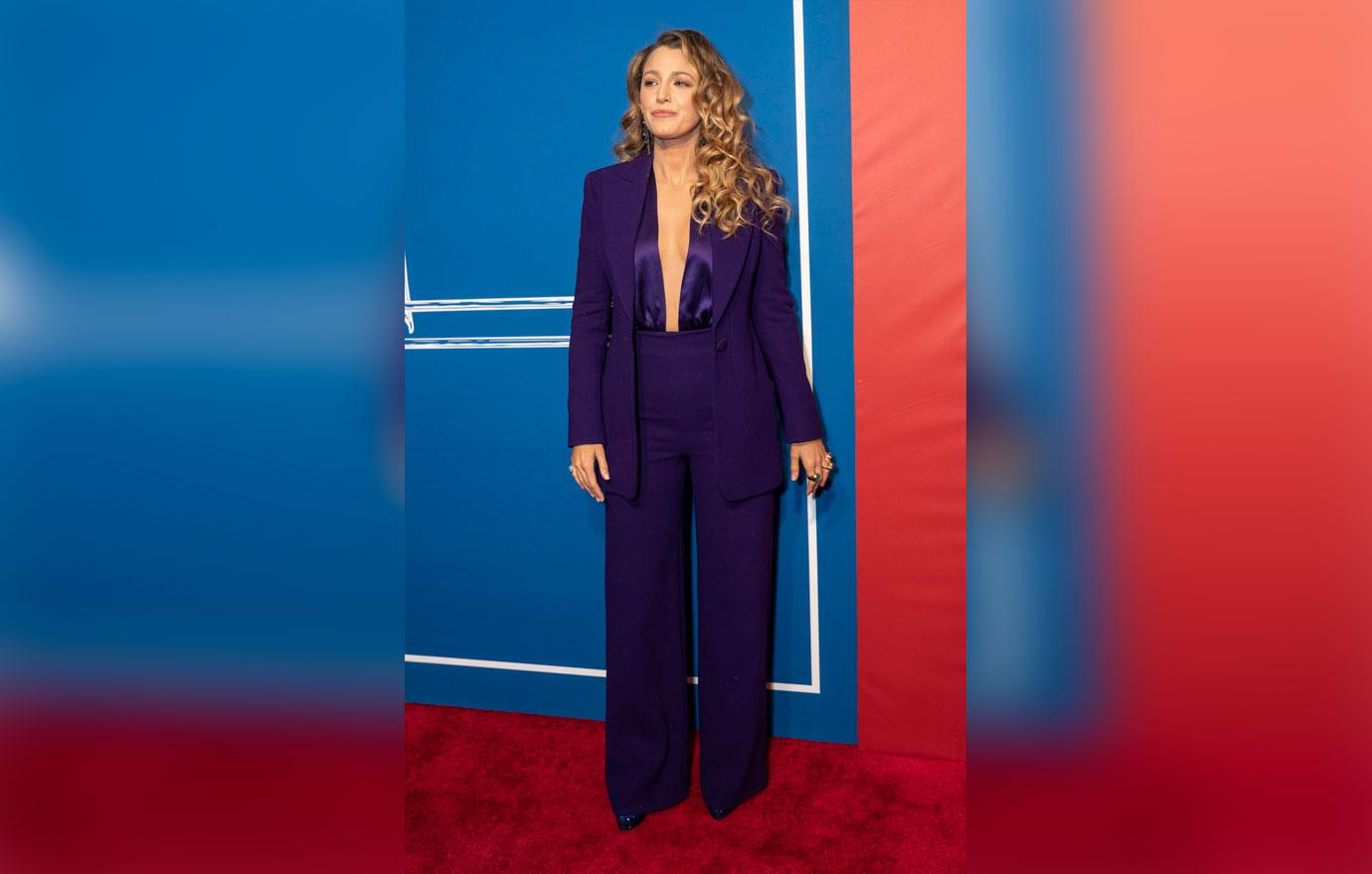 Blake Lively Just Wore a Plunging Purple Pantsuit—And Ryan Reynolds Dressed  to Match