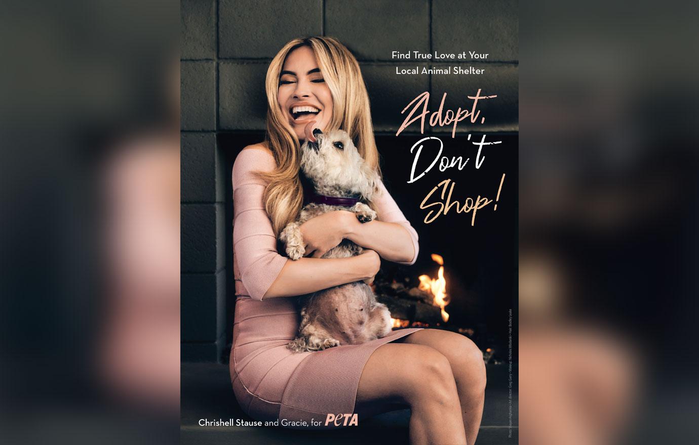 chrishell stause urges animal lovers to adopt dont shop in new peta campaign