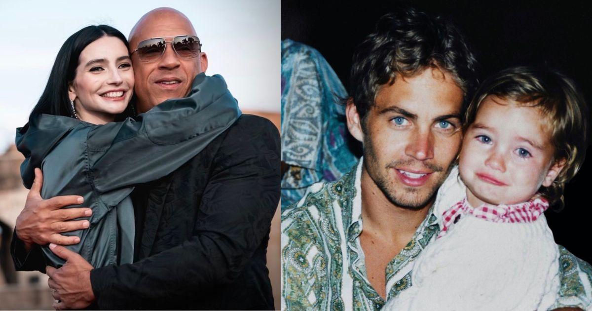 Meadow Walker with Vin Diesel; Meadow Walker with her father Paul Walker