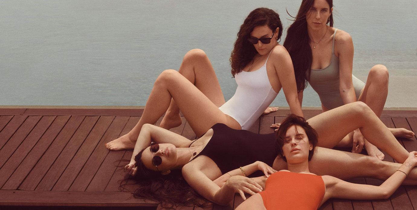 demi moore and daughters model for swimwear campaign