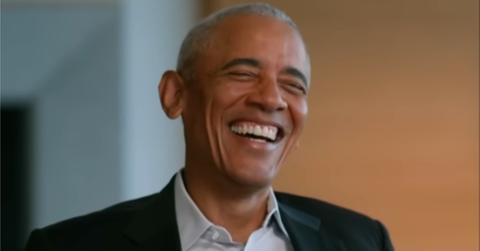 Obama takes a dig at Donald Trump during Stephen Colbert interview.