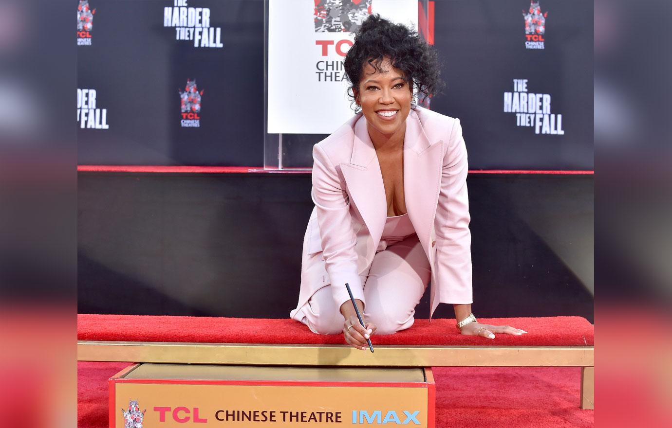 regina king handprints and footprints ceremony at the tcl chinese theatre