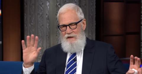 David Letterman goes off at CBS at Stephen Colbert's finale show.