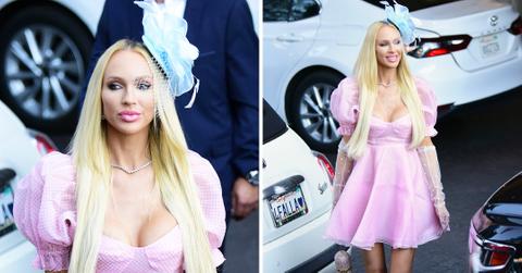 christine quinn films at london hotel in west hollywood