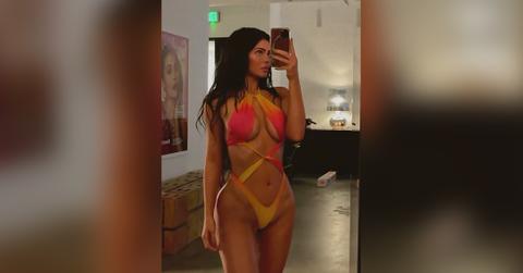 kylie jenner selfie in kylieswim monokini mh