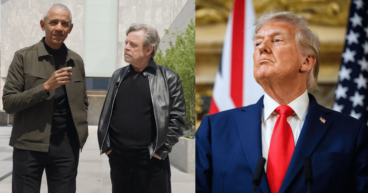 Barack Obama and Mark Hamill; Donald Trump