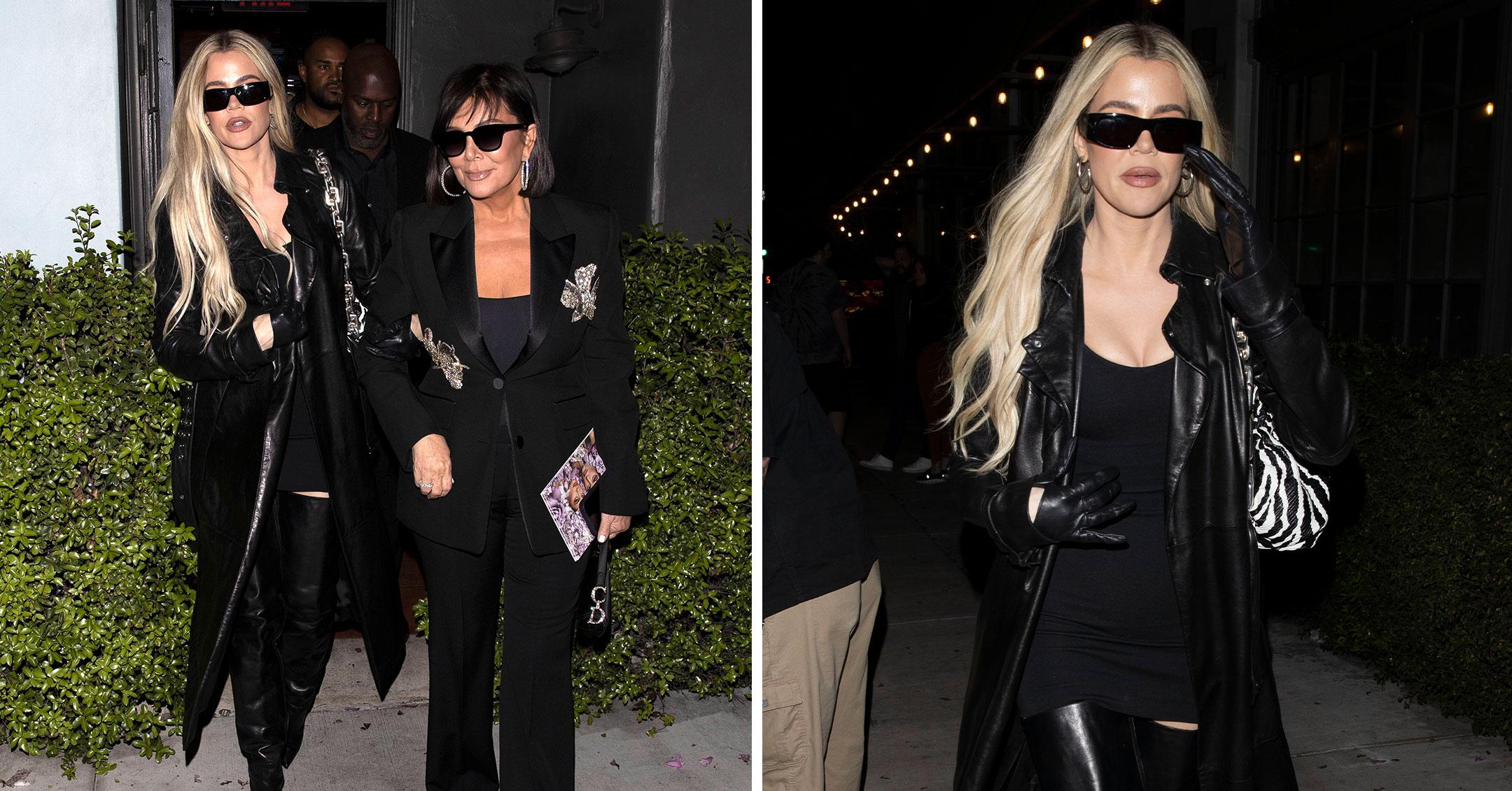 khloe kardashian kris jenner and korey gamble leave dinner together pp