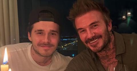 Brooklyn Beckham and David Beckham