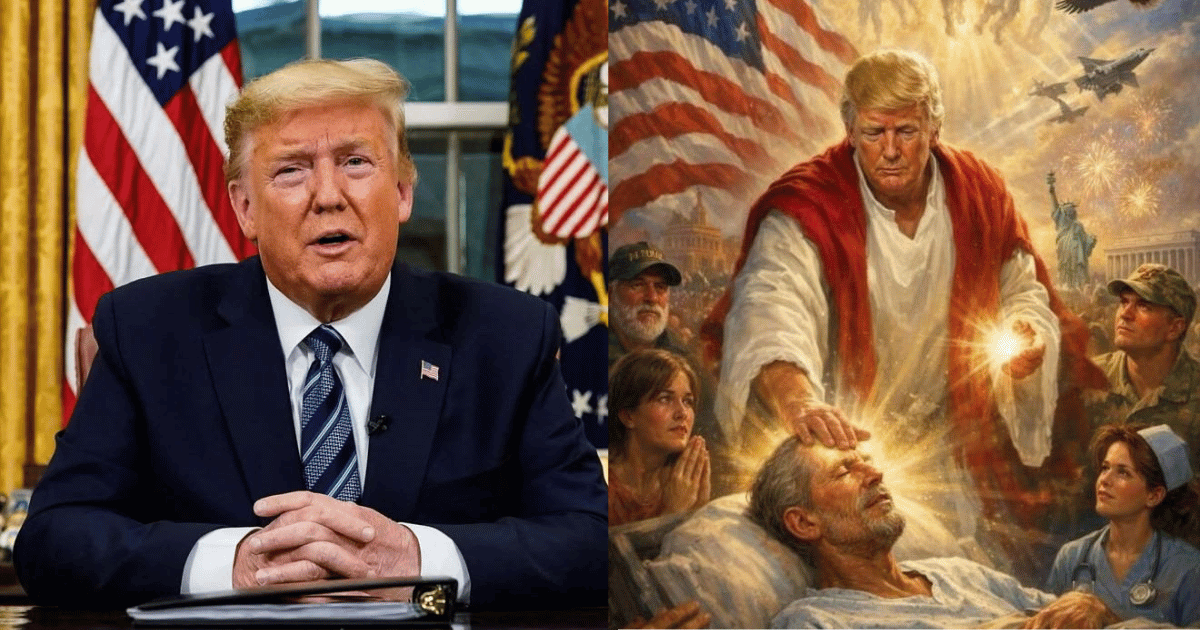 Donald Trump clarified his AI image showed him as a doctor not Jesus Christ.