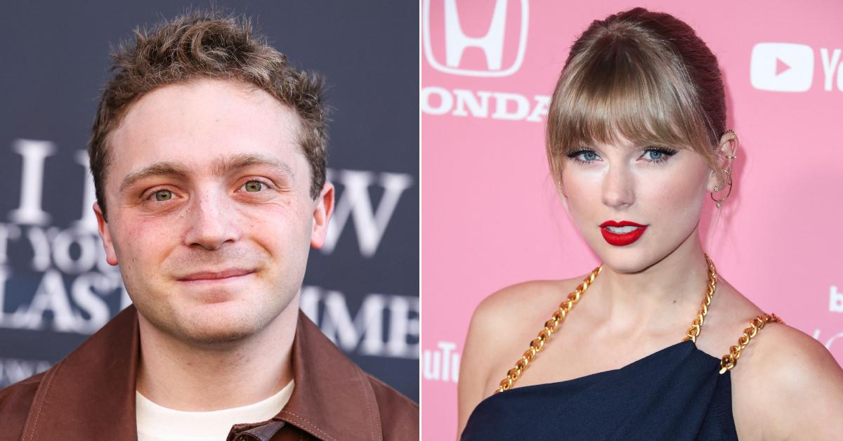 Split photo of Jake Shane and Taylor Swift.