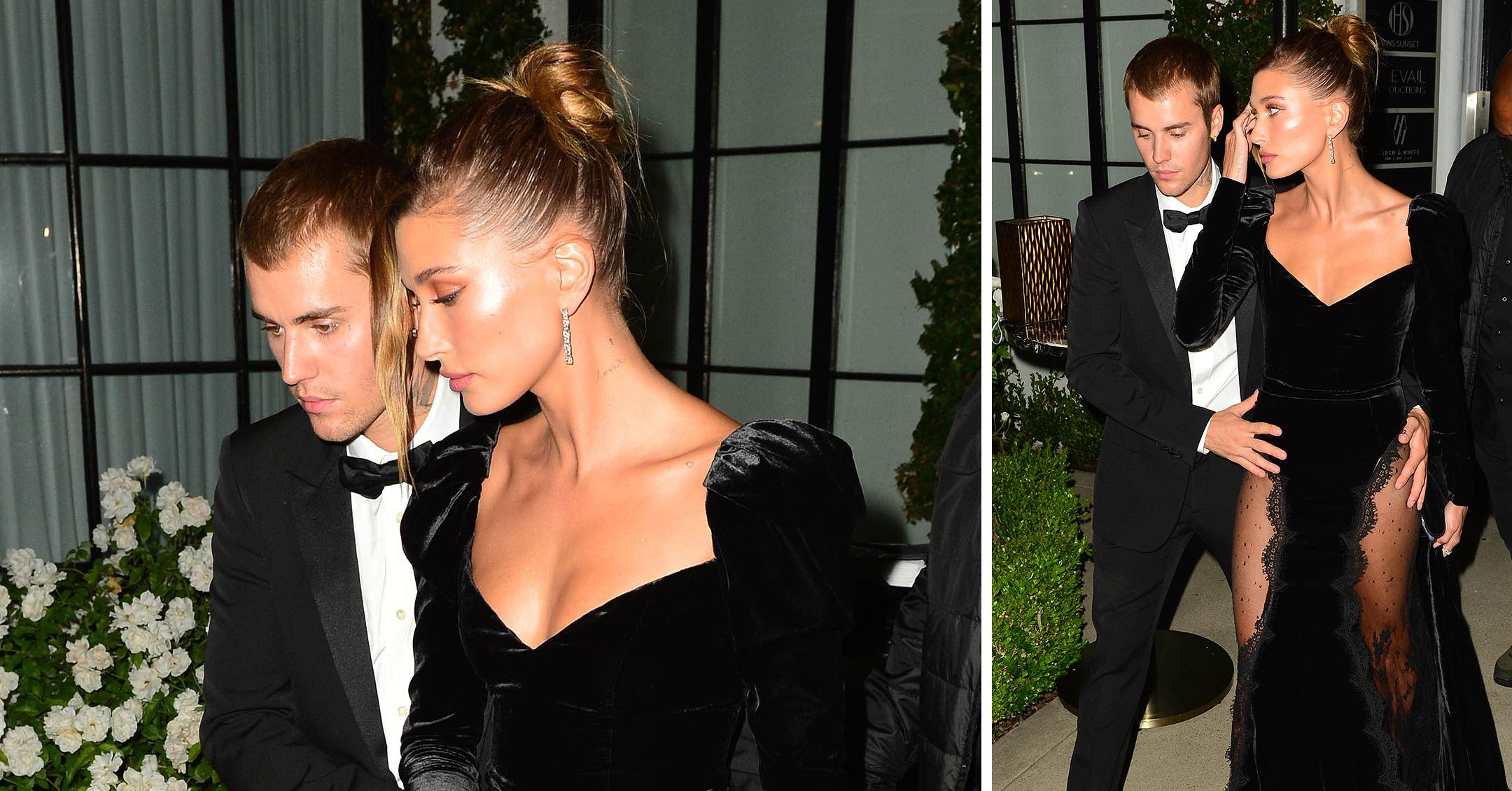 Justin Bieber & Hailey Baldwin Wear All Black For Date Night: Photos