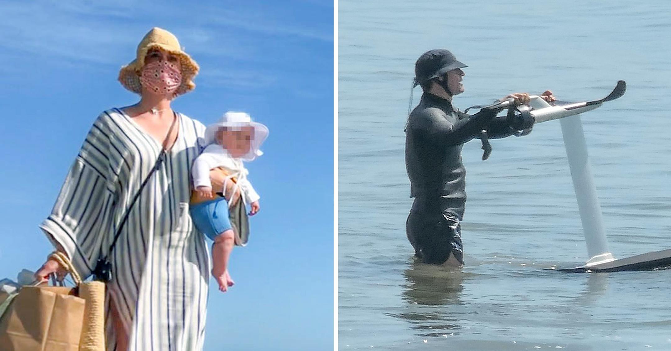 Katy Perry Orlando Bloom And Baby Daisy Dove Hit The Beach Photos