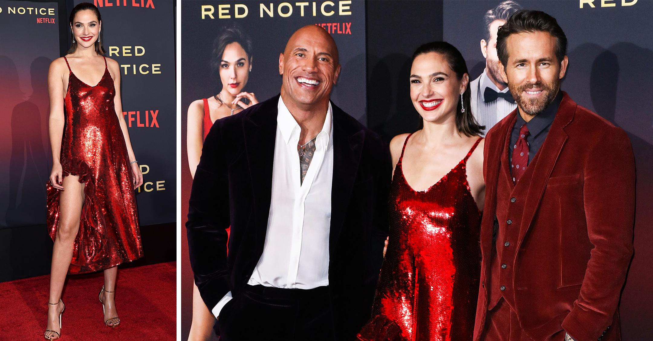 Gal Gadot's Red Notice Premiere Dress Puts a New Spin on a Thigh-High Slit