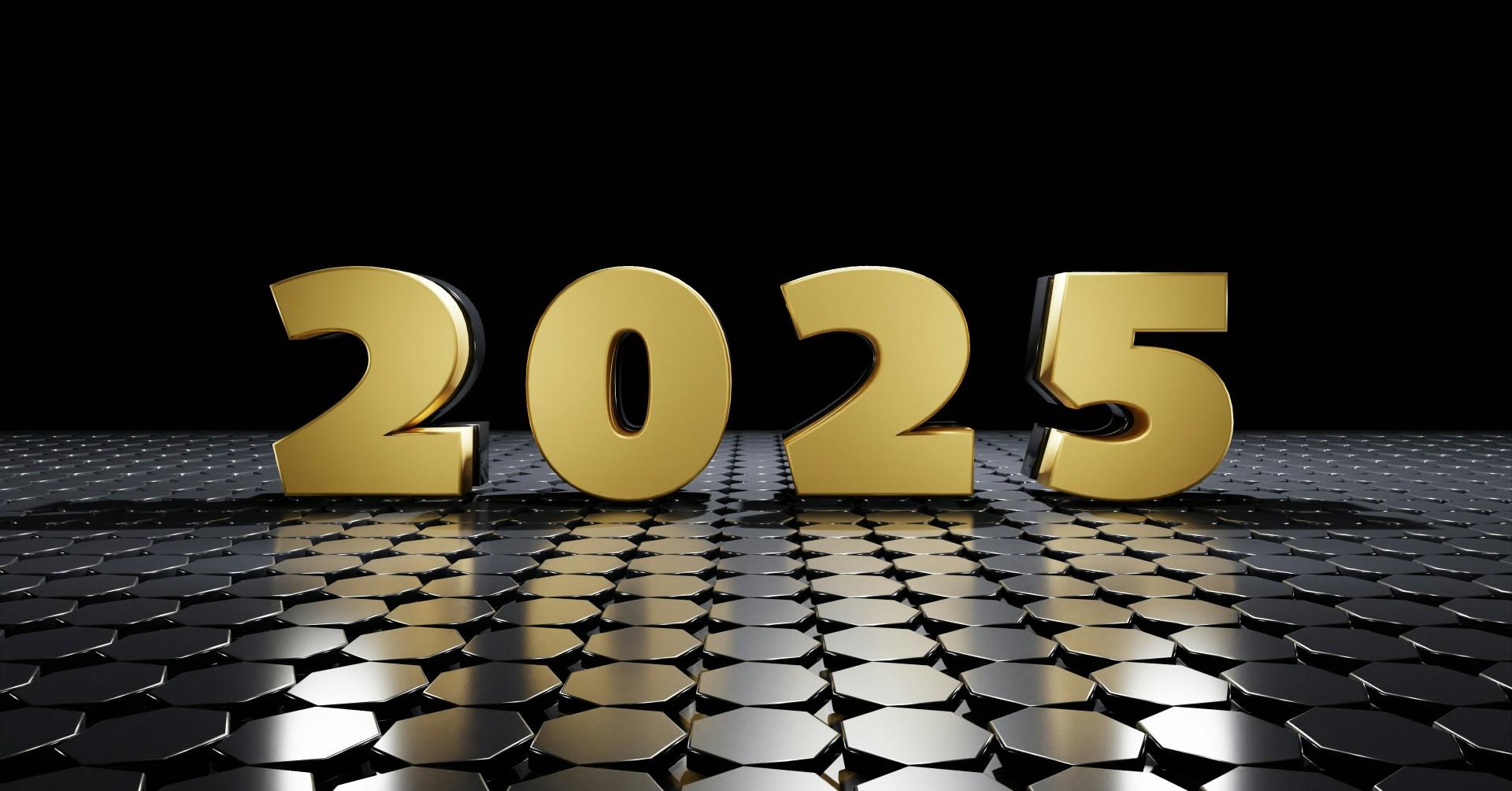 Photo of the numbers 2025. 